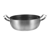 Chinese Hot Pot Padella Acciaio Inox Antiaderente Induzione Doppio Manico Wok