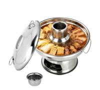 Chinese Hot Pot Stainless Steel Charcoal Portable Cooker with Lid