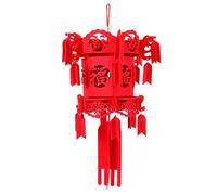 Chinese Lantern DIY Felt Red Fu Puzzle Lantern Home Garden Decorations New Year Pendant