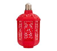 Chinese Lanterns - PP, 3.35x6.69in 7-Colors Fu Character LED Lampada E27 Bright & Festive | Red Decorative Party Ornaments For Balcony Ceiling Yard Backyard Tree Home Store