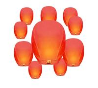 Chinese Lanterns Sky Lanterns 10 Pack Biodegradable Memorial Paper Lights