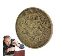 Chinese Loong Coin - Lingla decorativa placcata in ferro, Token in rame | Moneta in metallo creativa con visualizzazione familiare, regalo da collezione per amici e decorazioni