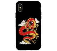 Chinese Lunar New Year Red Dragon Lover 2 Custodia per iPhone X/XS