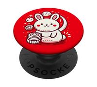 Chinese Mid Autumn Moon Rabbit MoonCake Festival Zhongqiu PopSockets PopGrip Adesivo