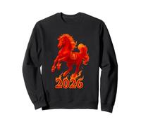 Chinese New Year 2026 Fire Horse Lunar Zodiac Red Horse Felpa