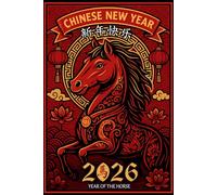 Chinese New Year 2026 Year Of The Horse Notebook: Lunar New Year Lined writing Journal For Men Women and Kids, 6"x9" / 120 Pages