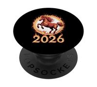 Chinese New Year Fire Horse Lunar Zodiac 2026 PopSockets PopGrip Adesivo