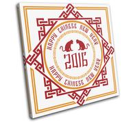 Chinese New Year Monkey Religion SINGLE TELA parete arte foto stampa