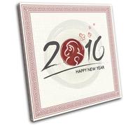 Chinese New Year Monkey Religion SINGLE TELA parete arte foto stampa