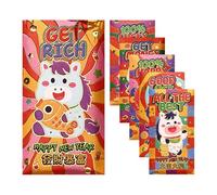 Chinese New Year Red Envelopes, Embossed Foil 6 Pieces Money Packets, Chinese Lunar New Year Red Envelopes for Kids, Adults, Family, Friends, Neighbours, Home, and Community Celebrations