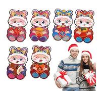 Chinese Red Envelope, Cartoon Lunar Red Packet, 6 Pieces Year of the Snake Hong Bao, Thick Money Holder for Spring Festival, New Year Celebration Accessory, Ideal for Children, Family, Friends