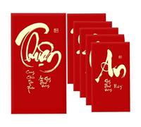 Chinese Red Envelopes - Money Packet Set for Gift Giving Celebrations | Traditional Paper with Gold Foil Embossed Design, Festival Angpao Style Envelopes for New Year Wedding Occasion