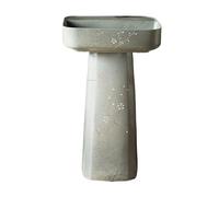 Chinese Sink, Ceramic Two Pieces Floor Standing Outdoor Courtyard Vanity Vessel Sink Art Basin (Color : B) (C One Size)
