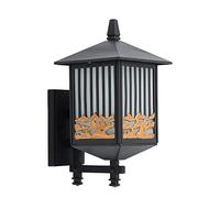 Chinese Style Waterproof Wall Mounted Lights, E27 Antique Square Lantern Wall Lamp,Outdoor Wall Sconces With Frosted Glass Lampshade, For Courtyard Villa Manor, Outdoor Lighting