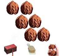 Chinese Walnut Fidget, 2026 New Walnuts Hand Massage Balls, Walnut and Massage Stress Relief Health Care Ball for Travel and Meditation Therapy (B,3Pairs)