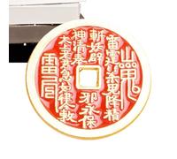 Chinese Wealth Coin, Talisman Necklace Pendant, 0.79x0.79x0.2in Portable Versitile Collectible Souvenir for Women, Men, Decorative Good Luck Keepsake Charm, and Many More