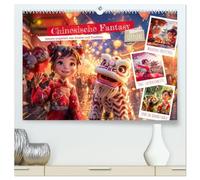 Chinesische Fantasy - Szenen inspiriert von Anime und Tradition (hochwertiger Premium Wandkalender 2026 DIN A2 quer), Kunstdruck in Hochglanz: Eine ... China in beeindruckender Fantasy.