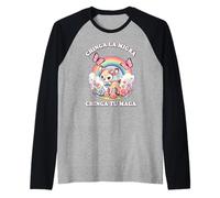 Chinga La Migra Chinga Tu Maga Maglia con Maniche Raglan