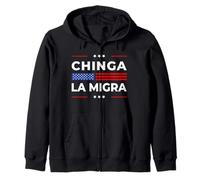 Chinga La Migra Mexican American Funny Chinga La Migra Felpa con Cappuccio
