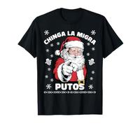 Chinga La Migra Putos Natale Santa Feliz Navidad Xmas Maglietta