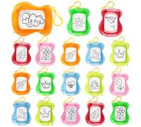 Chingcoo 18 Pezzi Mini Lavagne Magnetiche da Disegno, Mini Lavagna Magica per Bambini, Lavagna Mmagica Bbomboniere, Compleanno Bambini Festa Riempitivi Portachiavi