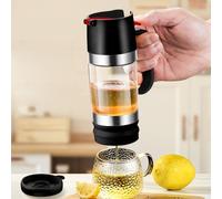 Chingcoo Dispenser per miele in vetro, 300 ml, con manico, dispenser per miele antigoccia, adatto per miele o la maggior parte delle salse