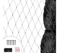 Chingcoo Rete di protezione per laghetti, 7,5 x 5 m, in nylon resistente, multifilamento, per piscine, da frutto, con 20 fascette per cavi, 6 picchetti, 4 cinghie (6 cm, 7,5 m x 5 m)