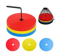 Chingcoo Set di 24 dischi per marcatura da 15 cm, supporto per organizer, piatti, antiscivolo, cappelli per la marcatura per calcio, basket, pallamano e allenamento