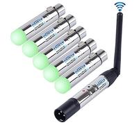 CHINLY 6pcs DMX512 2.4G ISM Wireless XLR Trasmettitore/Ricevitore Maschio/Femmina Ha Condotto La Luce Di Controllo Versione Corta Per Dj Led Della Fase Bar Luce Del Partito