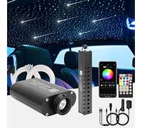 CHINLY Bluetooth Meteor 16W RGBW APP LED in fibra ottica Star Star Plafoniere Kit APP misto 550 + 8 = 558 pezzi 0.75mm 4m fibra di vetro per casa/auto