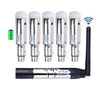 CHINLY DMX512 2.4G ISM 1 Trasmettitore e 5 Ricevitori Wireless Batteria Incorporata Ricaricabile per Luci LED DJ Stage Bar Party