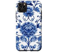 Chinoiserie Blue and White Floral Damask Pattern Vintage Custodia per iPhone 11 Pro Max