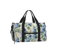 Chinoiserie - Borsone da palestra con motivo floreale, per uomo e donna, borsa da viaggio con scomparto per scarpe, impermeabile, per sport, per la notte, danza, yoga