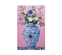 Chinoiserie Vaso con fiori Singolo Toggle Blank Wall Plate Copertura Interruttore Luce Decorativo 1 Gang per Cucina Camera Bagno Dimensioni 11,4 x 7 cm