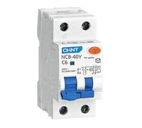 Chint 519867 NXBL40Y C6 1P+N 6A 30mA 4,5kA Interruttore Magnetotermico