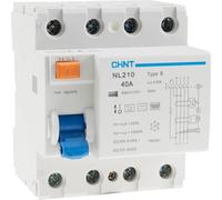 Chint 782001 - Interruttore di protezione a corrente di errore FI B/10 kA, 3 poli, 40 A, 0,03 A