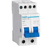 Chint COMMUTATORE 2P 32A 230V 1-0-2 CONTATTI DI SEGNALAZIONE NA-C-NC 2 MODULI