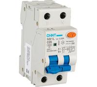 Magnetotermico differenziale Chint NB1L1 25A 1P+N 4,5KA 30MA A 2 Moduli 203337