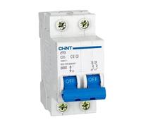 Chint Interruttori Magnetotermici 1P+N Curva C 4,5kA Serie EB 2 Moduli - CONFEZIONE: 1 pz., Ampere : 6 Ampere