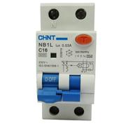 Magnetotermico differenziale Chint NB1L1 16A 1P+N 4,5KA 30MA A 2 Moduli 203335