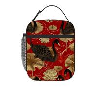 Chintiz Black Swan - Borsa termica per il pranzo per bambini, riutilizzabile, con tasca frontale in rete laterale, impermeabile, a prova di perdite, per scuola, viaggi, picnic, spiaggia, lavoro