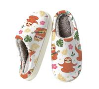 Chintiz Pantofole da donna in memory foam, morbide e calde | Suola in gomma antiscivolo, per camera da letto, comoda fodera in pile, per interni ed esterni, bradipi da yoga