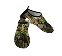 Chintiz Scarpe da acqua per donne e uomini, antiscivolo, ad asciugatura rapida, morbide, a piedi nudi, per estate, spiaggia, piscina, surf, yoga, esercizio, Muro Verde 1, 37.5/38.5 EU