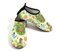 Chintiz Scarpe da acqua per donne e uomini, antiscivolo, ad asciugatura rapida, morbide, a piedi nudi, per estate, spiaggia, piscina, surf, yoga, esercizio, Cabina nella foresta primaverile, 37.5/38.5