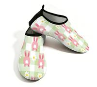 Chintiz Scarpe da acqua per donne e uomini, con coniglietto pasquale, antiscivolo, ad asciugatura rapida, morbide, per l'estate, spiaggia, piscina, surf, yoga, esercizio, Coniglietto di Pasqua, 40/41