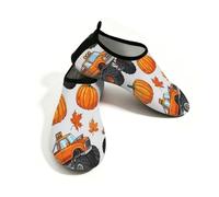 Chintiz Scarpe da acqua per donne e uomini, con zucca Harvest Monster Trucks, antiscivolo, ad asciugatura rapida, morbide, calzini acquatici a piedi nudi, per estate, spiaggia, piscina, surf, yoga