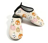 Chintiz Scarpe da acqua per donne e uomini, per Halloween, zucca, pipistrelli, fantasmi, antiscivolo, ad asciugatura rapida, morbidi, calzini acquatici per piedi nudi, estate, spiaggia, piscina, surf