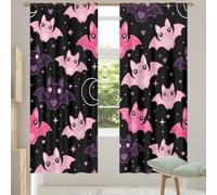 Chintiz Tende velate lunghe 198 cm, con tasca per bastone, filtra la luce e il pipistrello, in voile, per camera da letto e soggiorno, 2 pannelli, ciascuna 140 x 200 cm