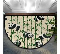 Chintiz Zerbino classico in bambù a forma di panda, 91 x 61 cm, morbido tappeto assorbente con retro antiscivolo, tappetino di benvenuto per interni, per ingresso, camera da letto, cucina, ufficio