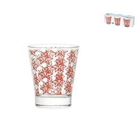 Chio 1304500 Bicchieri Conici Grace, Vetro, Rosso, 8.5 Cl, 6 Pezzi, Glass